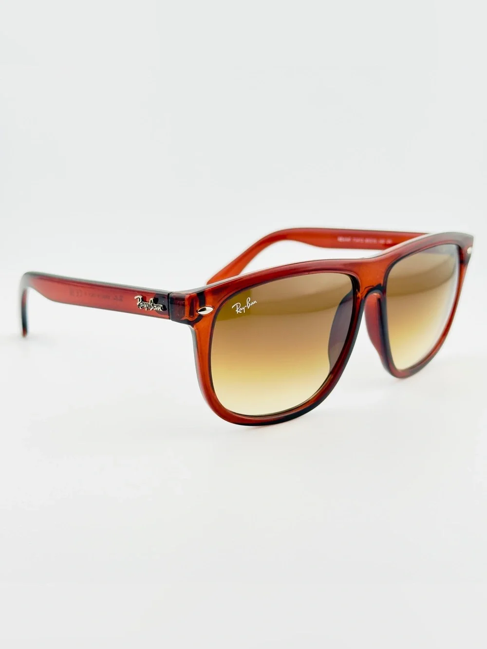 Ray-Ban Boyfriend Sunglasses RB4147 Oversized 65mm Brown Frame Gradient Lenses